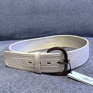NWT - Cream Woven Belt with Bronze/Dark Buckle - Banana Republic